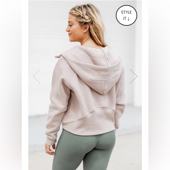 NWOT Pink Lily Beige Quarter Zip Pullover - Picture 3 of 6